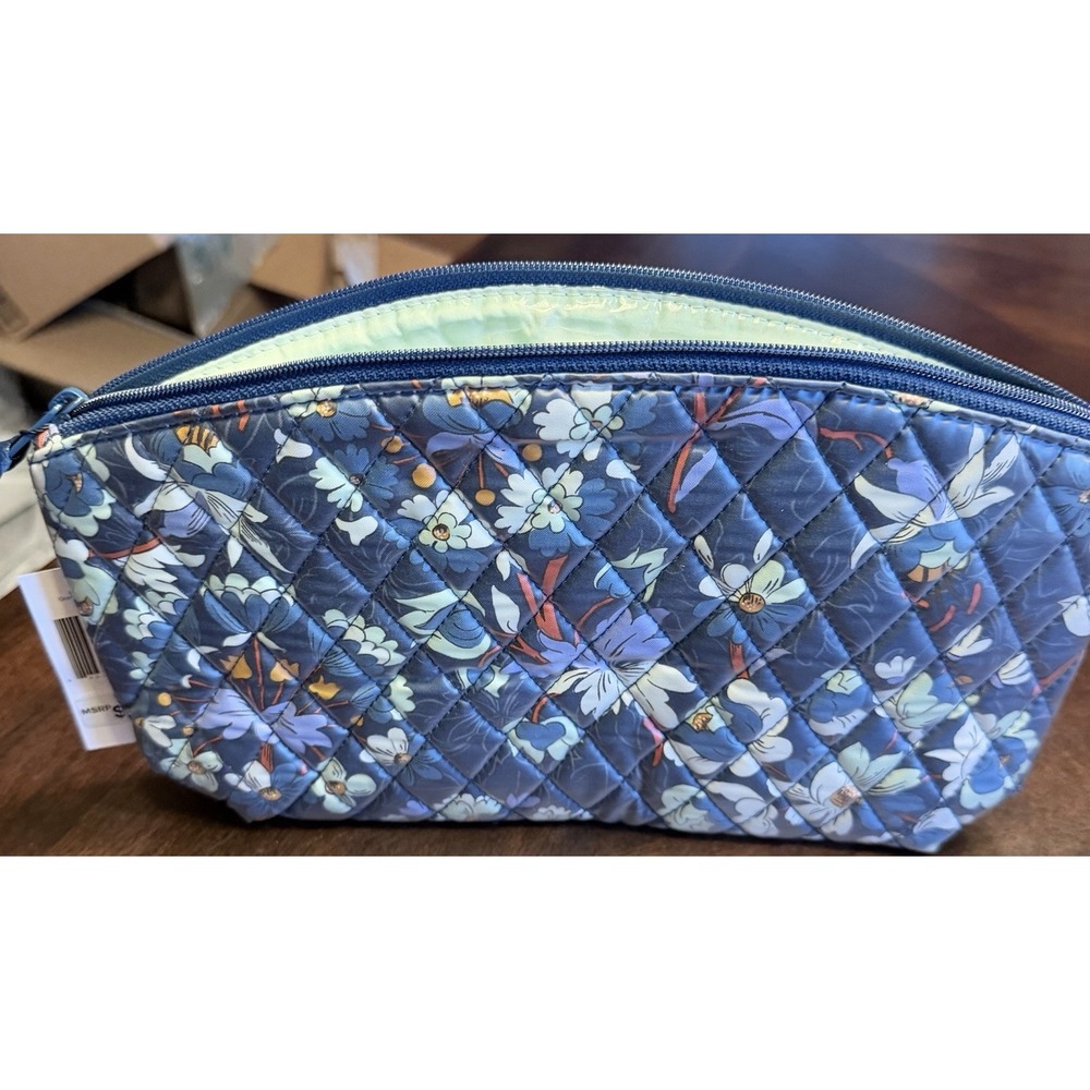 Vera Bradley Grand Travel Cosmetic Bag Laurel Burst NWT